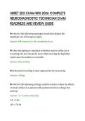 ABRET EEG EXAM 800 2026 COMPLETE&NewLine;NEURODIAGNOSTIC TECHNICIAN EXAM&NewLine;READINESS AND REVIEW GUIDE