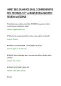 ABRET EEG EXAM 800 2026 COMPREHENSIVE&NewLine;EEG TECHNOLOGY AND NEURODIAGNOSTIC&NewLine;REVIEW MATERIALS&NewLine;
