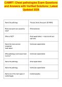 CAMRT&colon; Chest pathologies Exam Questions&NewLine;and Answers with Verified Solutions &vert; Latest&NewLine;Updated 2026