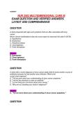 NUR 2502 Multidimensional Care III &ndash;Comprehensive Exam Questions with Verified Answers