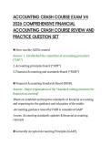 ACCOUNTING CRASH COURSE EXAM V4&NewLine;2026 COMPREHENSIVE FINANCIAL&NewLine;ACCOUNTING CRASH COURSE REVIEW AND&NewLine;PRACTICE QUESTION SET&NewLine;