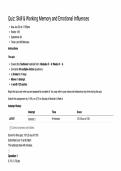 PSYC 565 Quiz 3- Quiz&colon; Skill & Working Memory and Emotional Influences  &vert; With complete solution&vert; Updated RATED A&plus; &vert; Liberty University&NewLine;