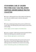 ATI RN NURSING CARE OF CHILDREN&NewLine;PROCTORED EXAM 7 2026 FINAL REVIEW&NewLine;QUESTIONS ANSWERS BUNDLED PRACTICE&NewLine;COLLECTION