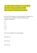 ACCUPLACER COLLEGE PLACEMENT&NewLine;REVIEW 2026 QUESTIONS WITH&NewLine;SOLUTIONS TESTED QUESTIONS&period;