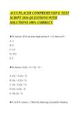 ACCUPLACER COMPREHENSIVE TEST&NewLine;SCRIPT 2026 QUESTIONS WITH&NewLine;SOLUTIONS 100&percnt; CORRECT&period;&NewLine;