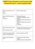 CAMRT Exam Questions and Answers with&NewLine;Verified Solutions &vert; Latest Updated 2026