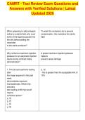 CAMRT - Test Review Exam Questions and&NewLine;Answers with Verified Solutions &vert; Latest&NewLine;Updated 2026&NewLine;