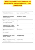 CAMRT Practice Guidelines Exam Questions&NewLine;and Answers with Verified Solutions &vert; Latest&NewLine;Updated 2026