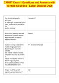 CAMRT Exam 1 Questions and Answers with&NewLine;Verified Solutions &vert; Latest Updated 2026&NewLine;