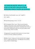 ACS BIOCHEMISTRY MOLECULAR&NewLine;SCIENCE REVIEW 2026 QUESTIONS&NewLine;WITH SOLUTIONS TESTED QUESTIONS&period;&NewLine;