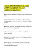 ADOBE PHOTOSHOP ACTUAL EXAM&NewLine;SCRIPT 2026 QUESTIONS AND&NewLine;SOLUTIONS GRADED A&plus;&period;&NewLine;