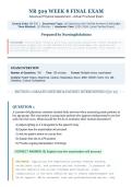 NR 509 Week 8 Final Exam 2026 &vert; 100 Questions with Answers & Rationales &vert; Advanced Physical Assessment &vert; Latest Chamberlain Exam