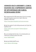 ADVANCED HEALTH ASSESSMENT & CLINICAL&NewLine;DIAGNOSIS 2026 COMPREHENSIVE QUESTION&NewLine;SET WITH RATIONALES AND CLINICAL&NewLine;DECISION-MAKING REVIEW&NewLine;