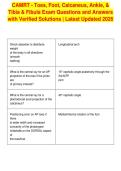 CAMRT - Toes&comma; Foot&comma; Calcaneus&comma; Ankle&comma; &&NewLine;Tibia & Fibula Exam Questions and Answers&NewLine;with Verified Solutions &vert; Latest Updated 2026