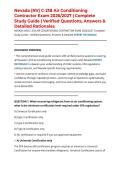 Nevada &lpar;NV&rpar; C-21B Air Conditioning Contractor Exam 2026&sol;2027 &vert; Complete Study Guide &vert; Verified Questions&comma; Answers & Detailed Rationales