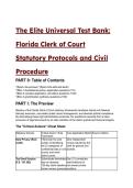 2026&sol;2027 The Elite Florida Clerk of Court & Civil Procedure Test Bank &vert; 19&plus; S-Tier Scenarios & Answers