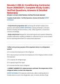 Nevada C-21B Air Conditioning Contractor Exam 2026&sol;2027 &vert; Complete Study Guide &vert; Verified Questions&comma; Answers & Detailed Rationales