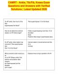 CAMRT - Ankle&comma; Tib&sol;Fib&comma; Knees Exam&NewLine;Questions and Answers with Verified&NewLine;Solutions &vert; Latest Updated 2026