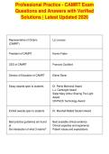 Professional Practice - CAMRT Exam&NewLine;Questions and Answers with Verified&NewLine;Solutions &vert; Latest Updated 2026