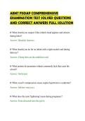 AEMT FISDAP COMPREHENSIVE&NewLine;EXAMINATION TEST SOLVED QUESTIONS&NewLine;AND CORRECT ANSWERS FULL SOLUTION