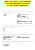 CAMRT Xray Physics &plus; Principles Exam&NewLine;Questions and Answers with Verified&NewLine;Solutions &vert; Latest Updated 2026
