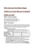2026&sol;2027 Elite Oregon Child Care Director Credential Test Bank &lpar;OAR 414-305&rpar; &ndash; 43&plus; Simulation Questions