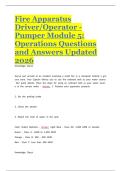 Fire Apparatus Driver&sol;Operator - Pumper Module 5&colon; Operations Questions and Answers Updated 2026