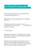 AFSB 152 FINAL STUDY GUIDE 2026&NewLine;COMPLETE QUESTIONS AND ANSWERS&period;
