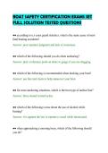 BOAT SAFETY CERTIFICATION EXAMS SET&NewLine;FULL SOLUTION TESTED QUESTIONS