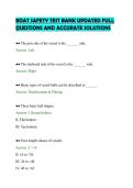 BOAT SAFETY TEST BANK UPDATED FULL&NewLine;QUESTIONS AND ACCURATE SOLUTIONS