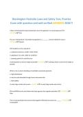 Washington Pesticide Laws and Safety Test&comma; Practice&NewLine;Exam with question and well verified ANSWERS 2026&excl;&excl;&excl;