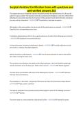 Surgical Assistant Certification Exam with questions and&NewLine;well verified answers 202