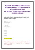 HESI A2 Mathematics Practice Test 2026&colon; 200&plus; Questions & Detailed Explanations