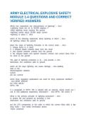 ARMY ELECTRICAL EXPLOSIVE SAFETY MODULE 1-4 QUESTIONS AND CORRECT VERIFIED ANSWERS