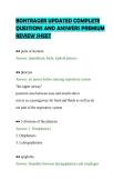 BONTRAGER UPDATED COMPLETE&NewLine;QUESTIONS AND ANSWERS PREMIUM&NewLine;REVIEW SHEET&NewLine;