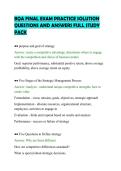 BQA FINAL EXAM PRACTICE SOLUTION&NewLine;QUESTIONS AND ANSWERS FULL STUDY&NewLine;PACK&NewLine;