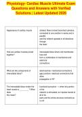 Physiology- Cardiac Muscle Ultimate Exam&NewLine;Questions and Answers with Verified&NewLine;Solutions &vert; Latest Updated 2026