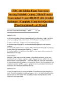 ENPC 6th Edition Exam Emergency Nursing Pediatric Course Official Practice Exam Actual Exam 2026&sol;2027 with Detailed Rationales &vert; Complete Exam-Style Questions &vert; Pass Guaranteed &ndash; A&plus; Graded&NewLine;&NewLine;