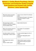 Module 2&period;1 Cardiac Muscle Physiology&colon; Calcium&comma;&NewLine;Contraction&comma; and Conduction System Complete&NewLine;Exam Questions and Answers with Verified&NewLine;Solutions &vert; Latest Updated 2026&NewLine;