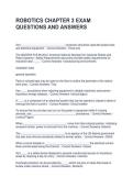 ROBOTICS CHAPTER 3 EXAM QUESTIONS AND ANSWERS