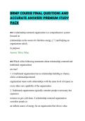 BRMP COURSE FINAL QUESTIONS AND&NewLine;ACCURATE ANSWERS PREMIUM STUDY&NewLine;PACK