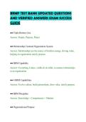 BRMP TEST BANK UPDATED QUESTIONS&NewLine;AND VERIFIED ANSWERS EXAM SUCCESS&NewLine;GUIDE