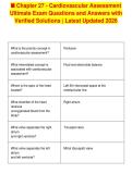 ■ Chapter 27 - Cardiovascular Assessment&NewLine;Ultimate Exam Questions and Answers with&NewLine;Verified Solutions &vert; Latest Updated 2026