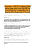 Microbiology BIOD 171 Final Exam Official Practice Exam Actual Exam 2026&sol;2027 with Detailed Rationales &vert; Complete Exam-Style Questions &vert; Pass Guaranteed &ndash; A&plus; Graded&NewLine;&NewLine;