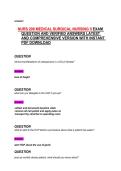 NURS 209 Medical Surgical Nursing II Comprehensive Practice Questions with Verified Answers