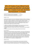APEA 3P Predictor Exam Official Practice Exam Actual Exam 2026&sol;2027 with Detailed Rationales &vert; Complete Exam-Style Questions &vert; Pass Guaranteed &ndash; A&plus; Graded&NewLine;&NewLine;