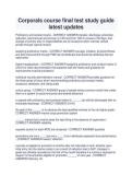 Corporals Course Final Test Study Guide &vert; Latest Updated Military Leadership Review & Exam Preparation Guide