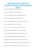 CMTO MCQ ACTUAL EXAM WITH&NewLine;QUESTION AND WELL VERIFIED ANSWERS&NewLine;2026&excl;&excl;&excl;