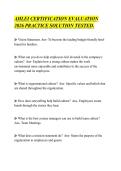 AHLEI CERTIFICATION EVALUATION&NewLine;2026 PRACTICE SOLUTION TESTED&period;