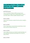 C468 INFORMATICS FINAL PAPER FULL&NewLine;QUESTIONS AND CORRECT ANSWERS&NewLine;REVIEW MATERIAL